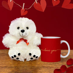 Honey Bear with Mug 8 Inch