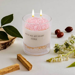 Valentine-Themed Floral Scented Candle