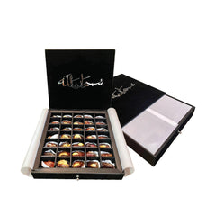 Luxury Suede Dates Box – 35 Mabrrom Dates with Dry Fruit Filling