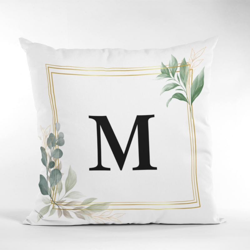 Chocolate Fudge With Personalized Letter Cushion - For Happiness