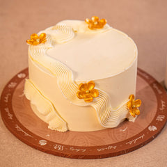 Ivory Ribbon Cake 2 LBS