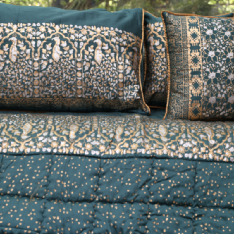 Kumharri Block Printed Bed Sheet by PTH Homes