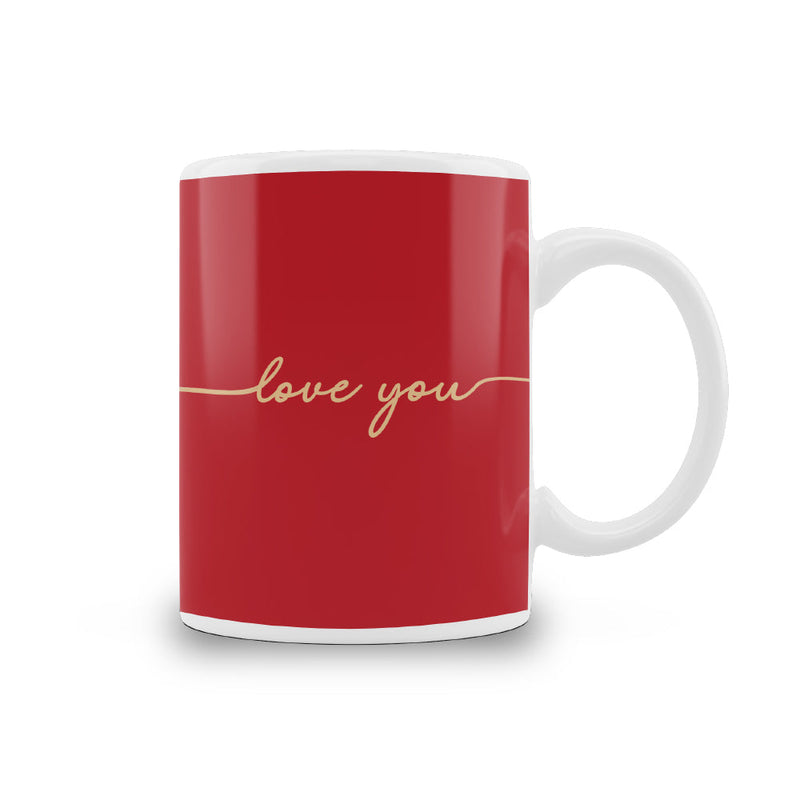 Single Rose Box & Love You Mug - Ferrero 2 Pcs