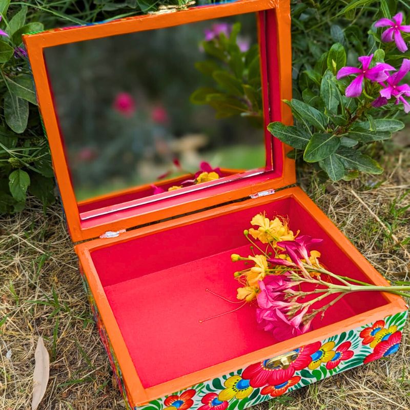 Multi Flower Personalized Jewelry Box