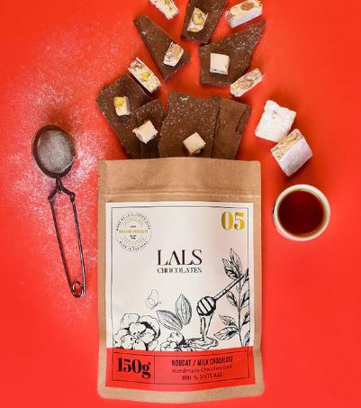 Royal Treasure Box With Nougat in Milk Chocolate Bark by Lals - TCS SentimentsExpress