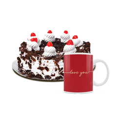 Love You Mug & Black Forest Cake 2lbs