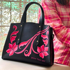 Pink Floral Tote Bag