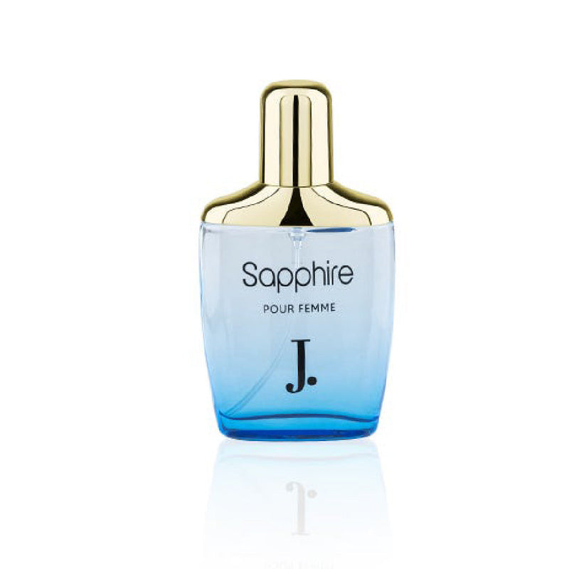 Sapphire 25 ML By J. With White Roses Bouquet