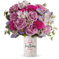 Purple Birthday Blooms Bouquet