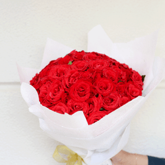 Red Rose Petal Party Bouquet (50 Roses)