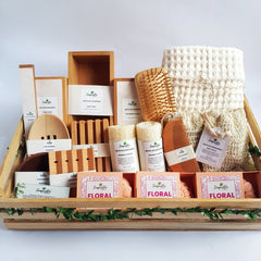 Soaprettie's Signature Wooden Bath Collection Crate