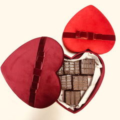 Heartfelt Delight - Brownies in a Maroon Velvet Box