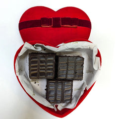 A Sweet Gesture of Love -Brownies in a Red Velvet Heart Box