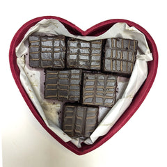 Heartfelt Delight - Brownies in a Maroon Velvet Box