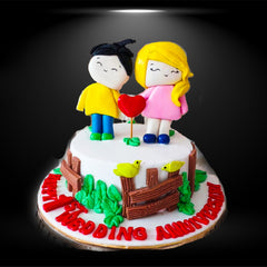 Wedding Anniversary Theme Cake