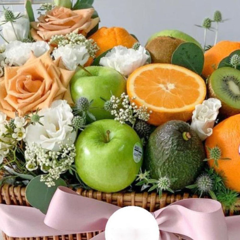 Elegant Fruit & Flower Basket