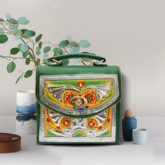 Chamak Patti Cross Body Bag - Green by Urban Truck Art