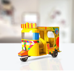 Handmade Rikshaw - Yellow by Urban Truck Art