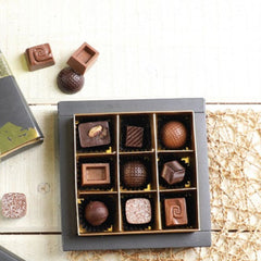 Assorted Classic Chocolates or Chocolate Bon in Charcoal Grey box by Lals - TCS SentimentsExpress