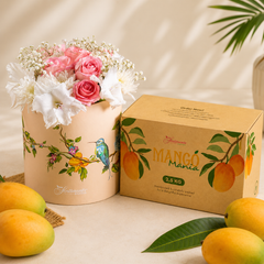 Luxe Mango Box with Touch of Class Bouquet