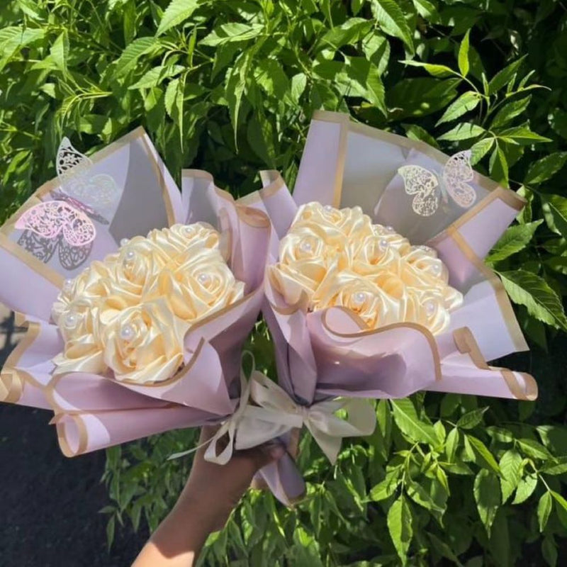 Hand-Made Silk Roses