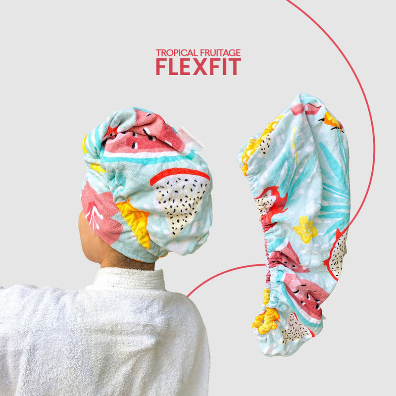Loccx Shower Turban (FlexFit)- MicroFiber Hair Towel Wrap- Premium HairCare