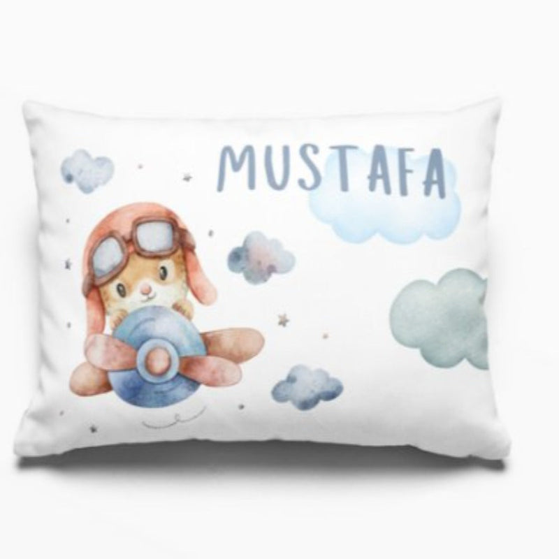 Personalized Teddy  Rectangular Name Pillow by PTH Homes