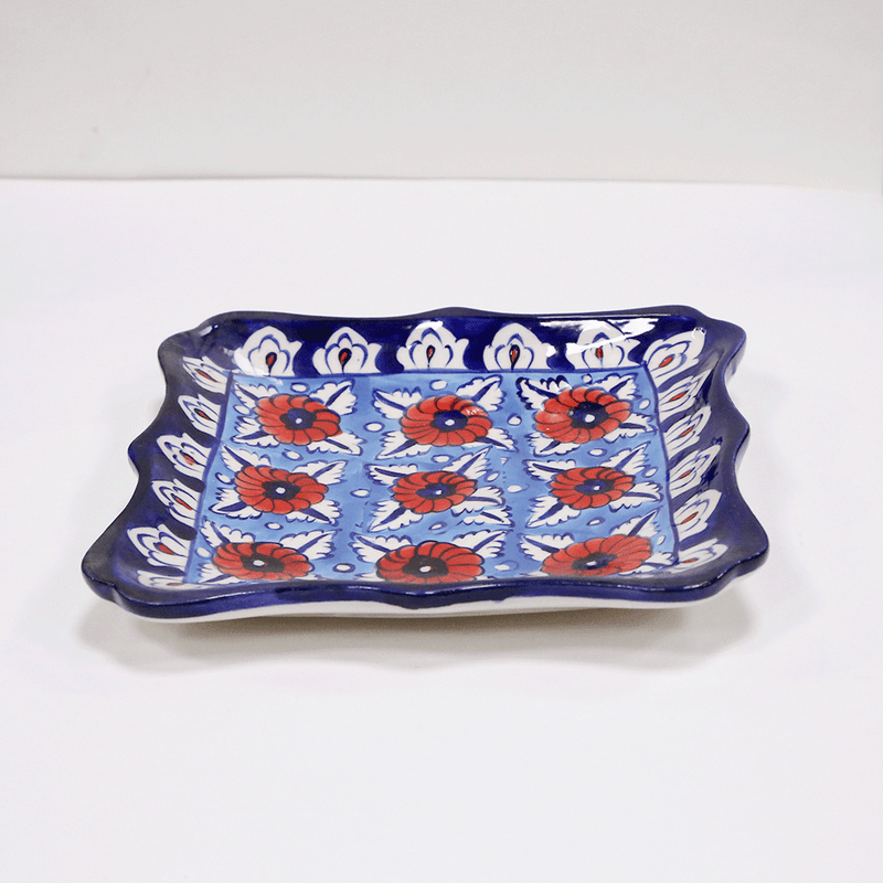 Blue Small Serving Tray - Multani Pottery