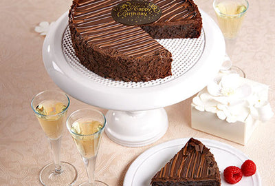 Triple Chocolate Enrobed Brownie Cake - TCS Sentiments Express