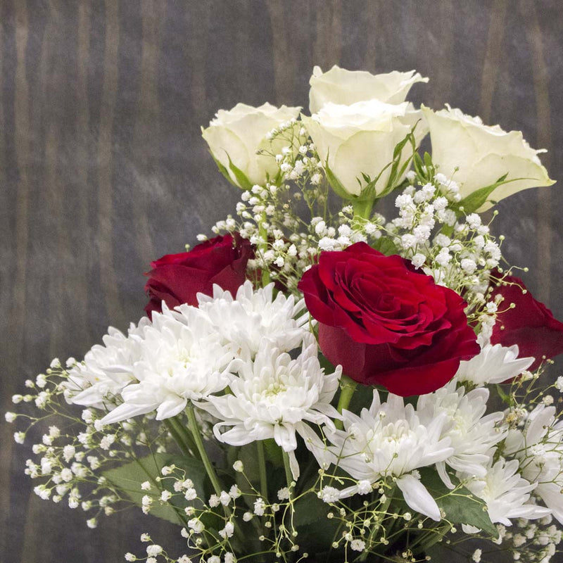 Divine Roses - Imported Red and White Roses
