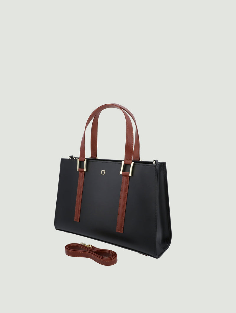 Black & Tan - Ladies Handbag - 7412-50 by MJafferjees