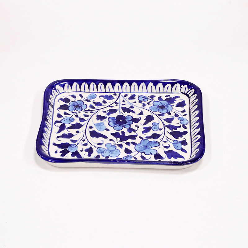 Blue Small Serving Plate - Multani Pottery