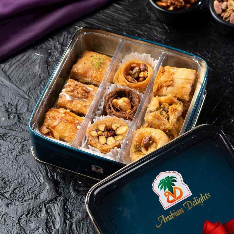Arabian Sweets in Elegant Tin Box 550 gm by Arabian Delight