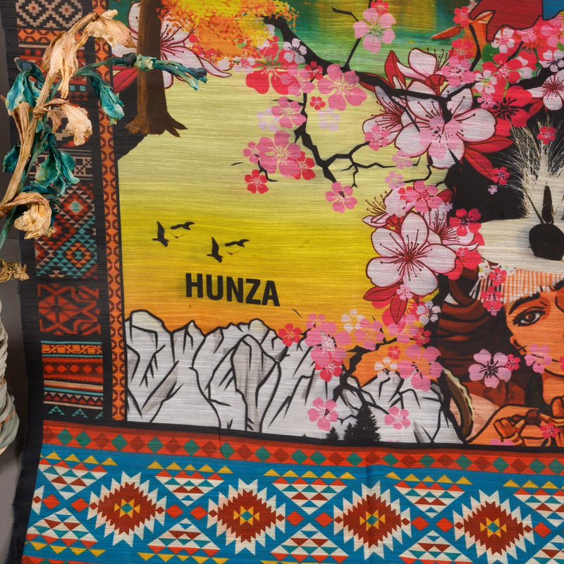 Hunza Landscape Dupatta by Zaymal