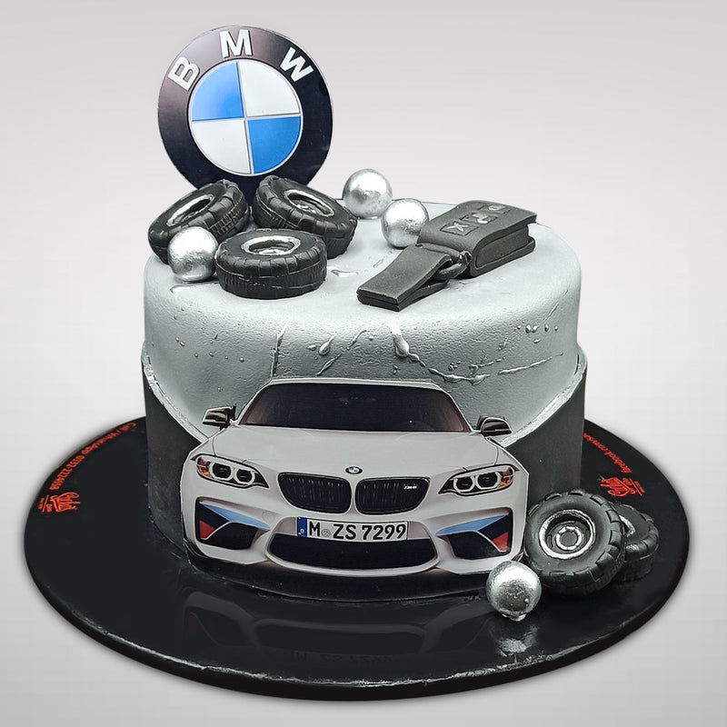 Personalized BMW Theme Cake by Sacha&