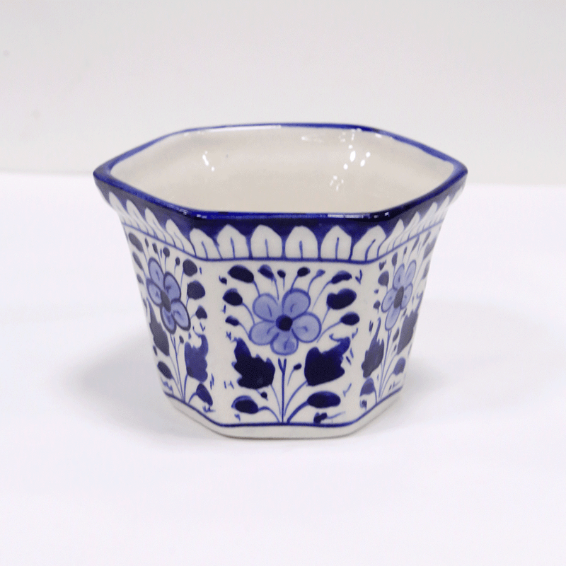 Blue Flower Pot (Gumla) - Multani Pottery