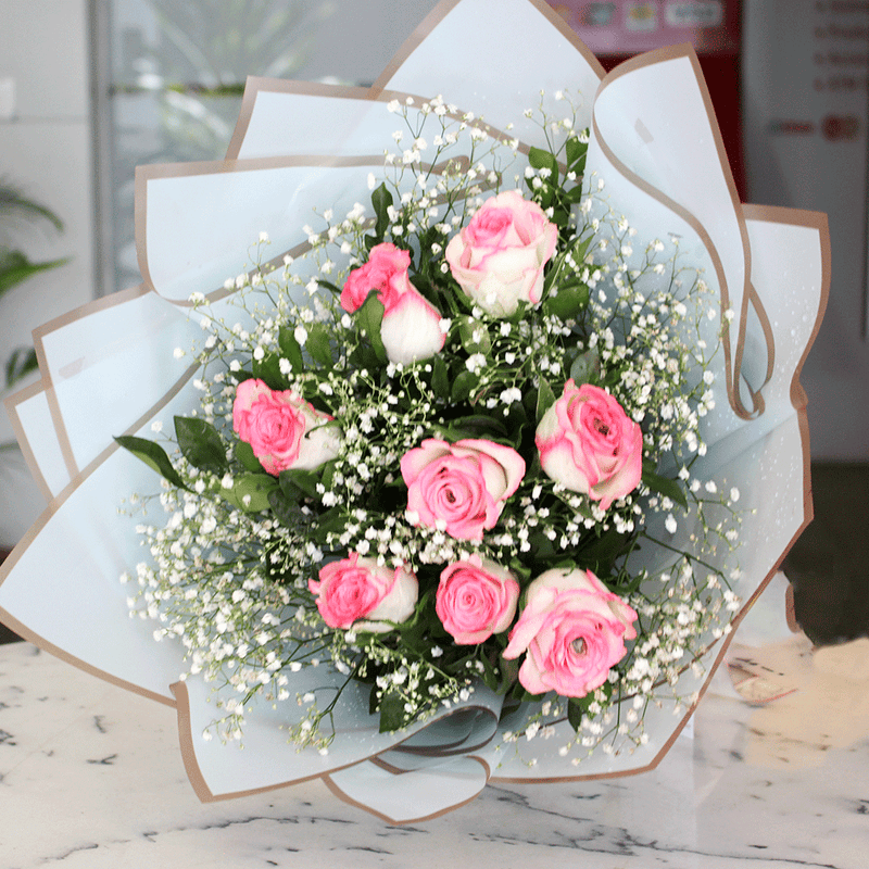 Heavenly Pink Rose Bouquet