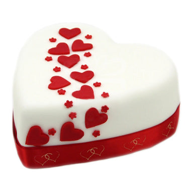 Romantic Cake with Hearts and Stars
