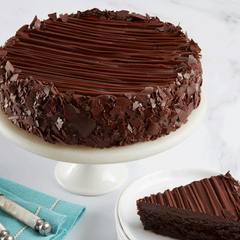 Triple Chocolate Enrobed Brownie Cake