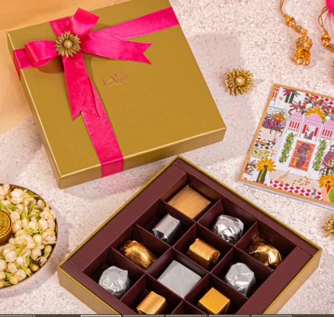 Assorted Chocolates in Classic Gold box by Lals
