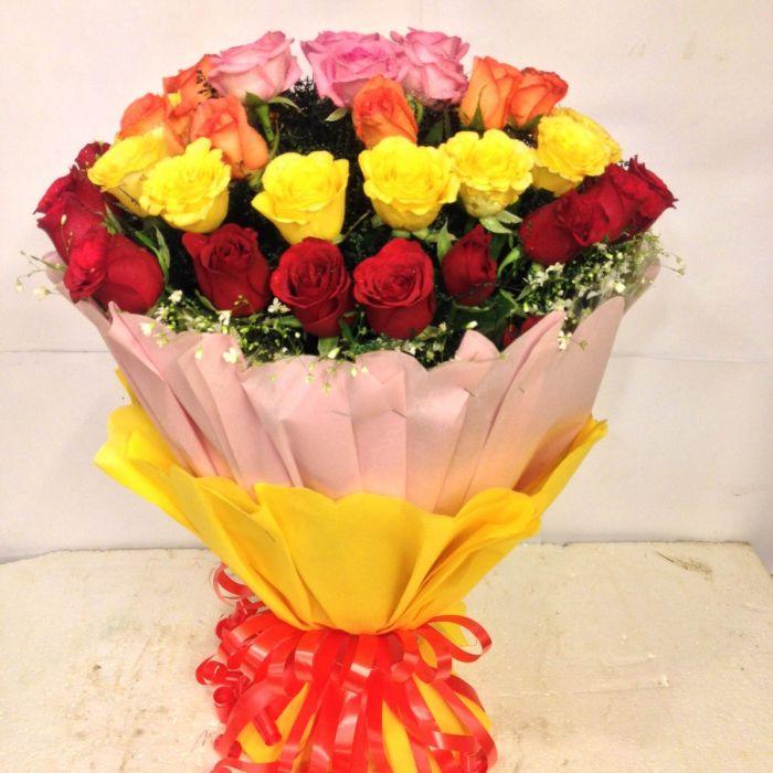 One dozen Mix Roses - TCS Sentiments Express