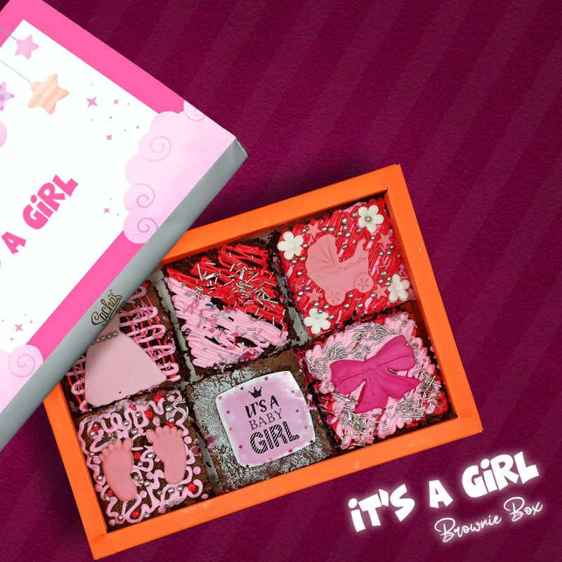 it’s a girl brownie box By Sacha&