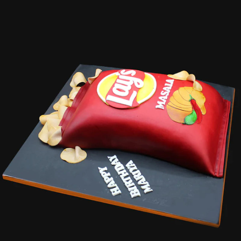 Personalized Lays Chips Theme Cake 6Lbs by Sacha&