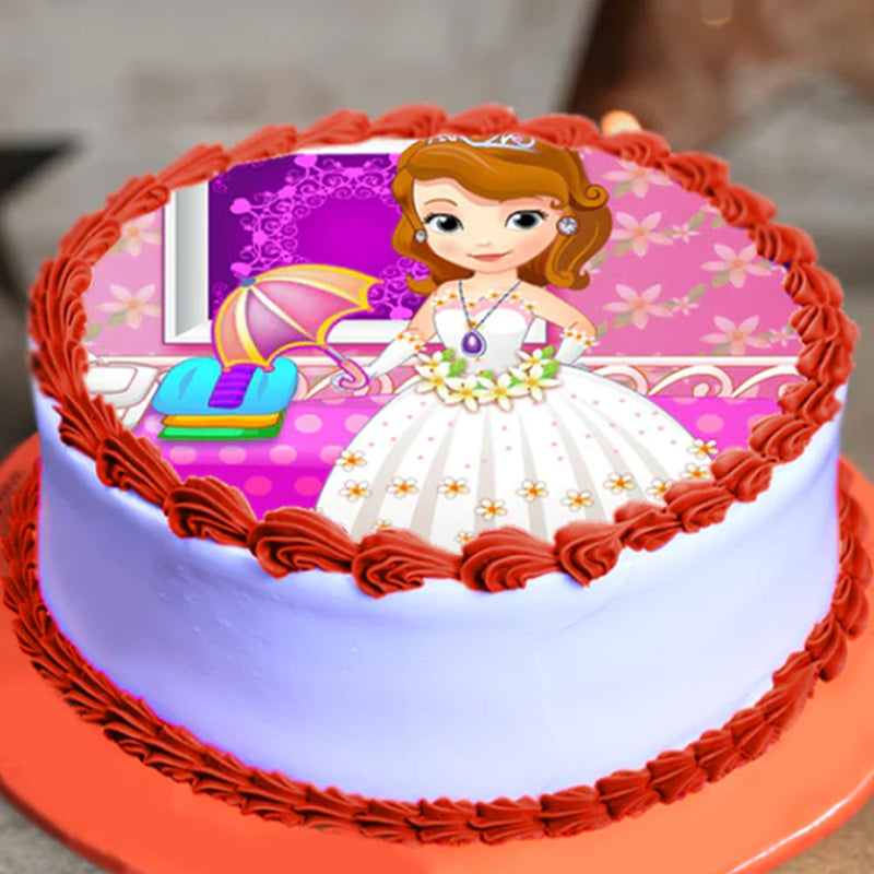 Personalized Sofia Theme Edible Picture Cake 2lbs by Sacha&