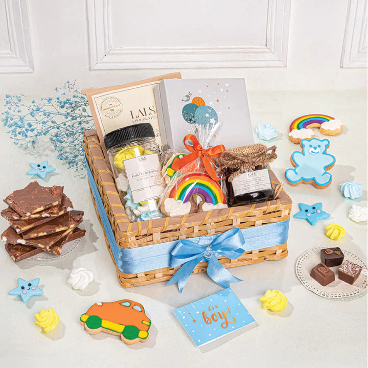 Welcome, Baby Boy Hamper by Lals